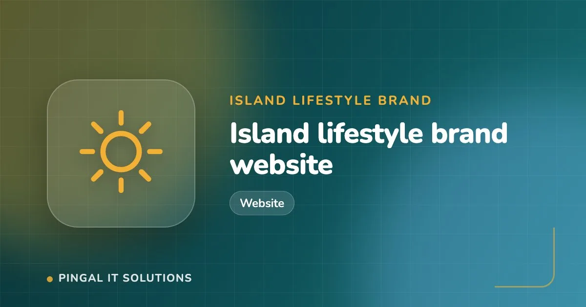 Illustration for: Island lifestyle brand website