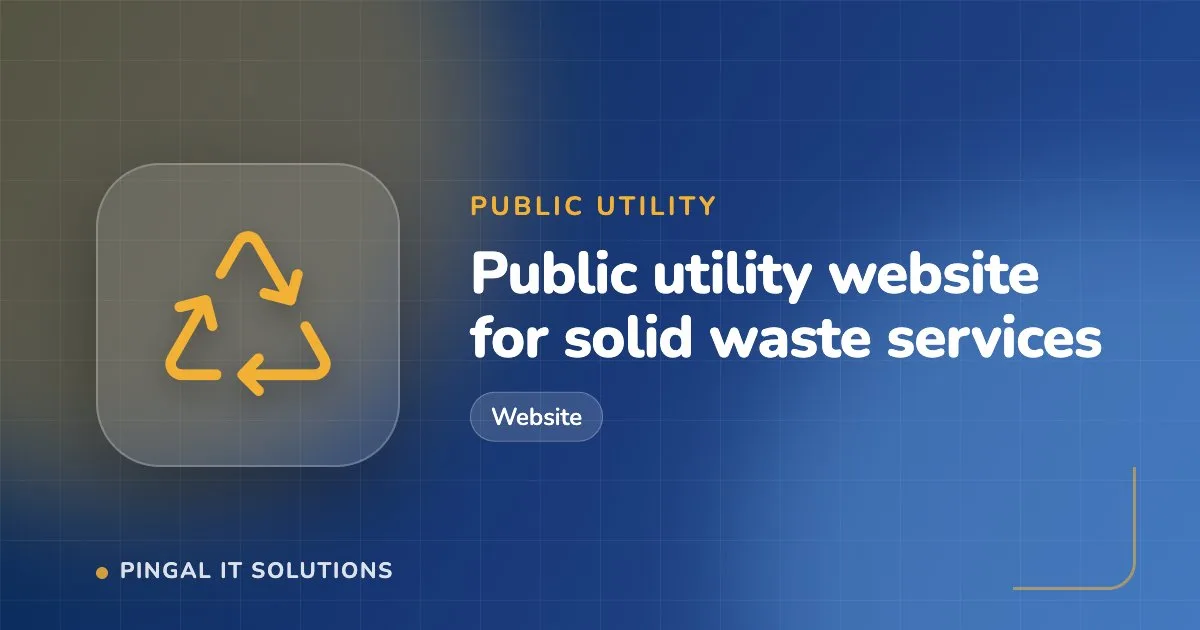 Illustration for: Public utility website for solid waste services