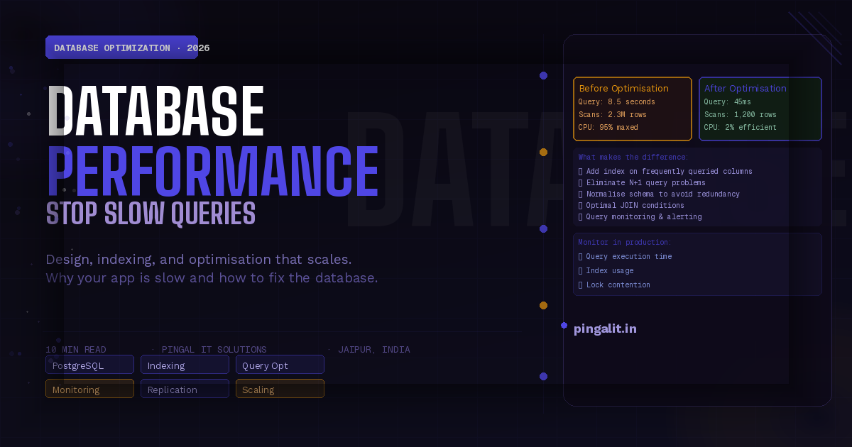 Database Design and Performance Optimization in 2026 — Why Your Slow App Is Probably a Slow Database