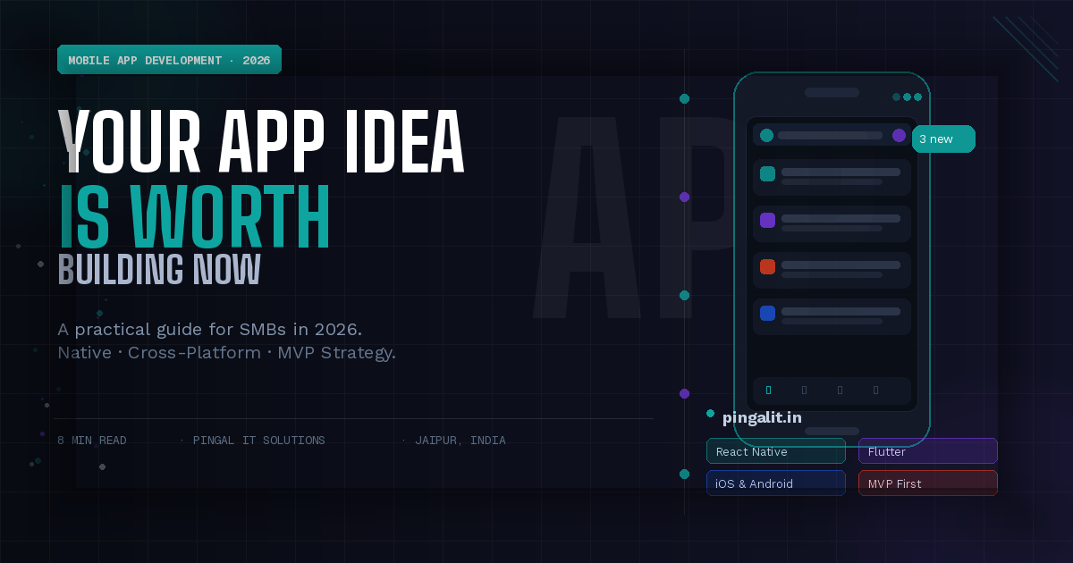 Why Your Mobile App Idea Is Worth Building in 2026 — A Guide for SMBs