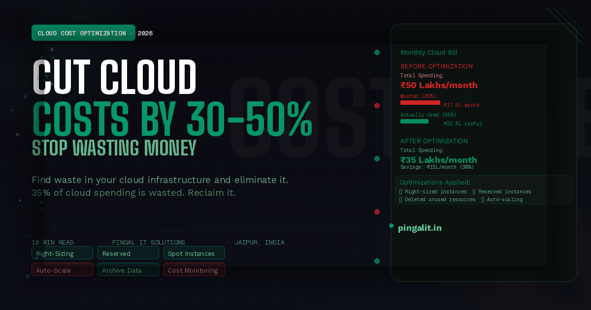 Cloud Cost Optimization in 2026 — Stop Wasting Money on Infrastructure You Don't Use